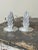 Silver Vintage Handmade Hammered Aluminum Leaf Motif Candleholders, a Pair, Circa 1940s For Sale - Image 8 of 12