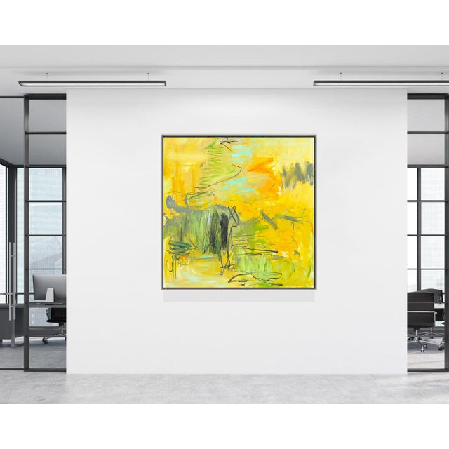 "Golden Grass" Bt Trixie Pitts Large Abstract Expressionist Oil Painting For Sale In Nashville - Image 6 of 11