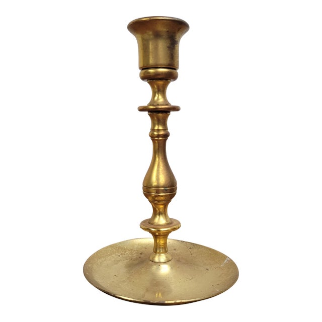Vintage Brass Candlestick Holder For Sale