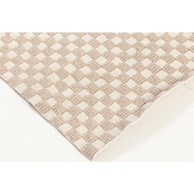 Early 21st Century Modern Scandinavian Indoor-Outdoor Checkerboard Rug Custom by Doris Leslie Blau For Sale - Image 5 of 6