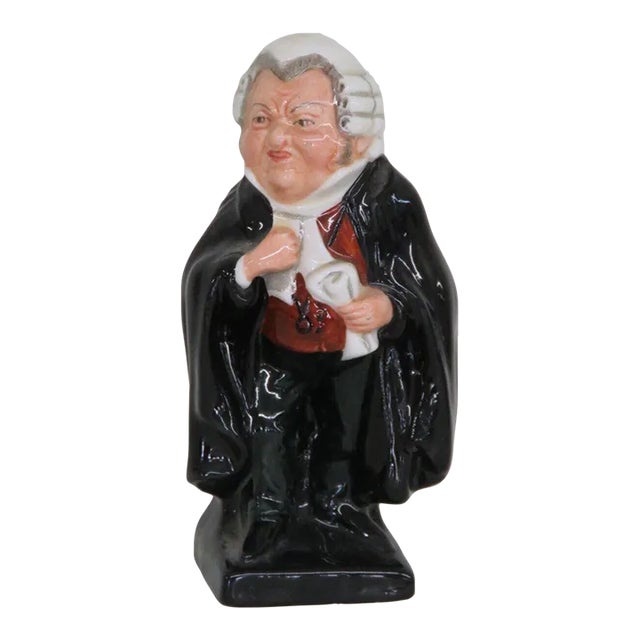 Royal Doulton England Charles Dickens Collection Buzfuz Mini Figurine For Sale