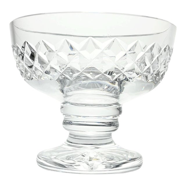 Waterford Crystal Footed Pedestal Compote Catchall Decorative Bowl For Sale