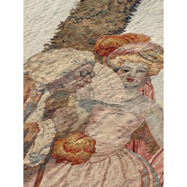 Antique French Silk Beauvais Tapestry by Georges Leroux, 1930s For Sale - Image 11 of 18
