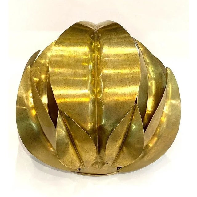 Italian 1970s Leaf Cluster Sconce in the Manner of Tommaso Barbi For Sale - Image 9 of 9