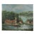 Vintage European Village Oil Painting – Hand-Painted Scenic Landscape Art For Sale