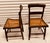 Hitchcock Antique Pair Hitchcock Chairs Black With Faded Greek Key Painting on Top of Chair Backs Cane Seats For Sale - Image 4 of 11