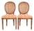 Karges French Regency Louis XVI Carved Walnut Cane Back Side Chairs or Dining Chairs, Pair For Sale