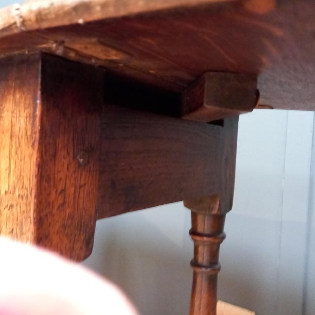 Antique Drop Leaf Joint Stool, 1700s For Sale - Image 3 of 13