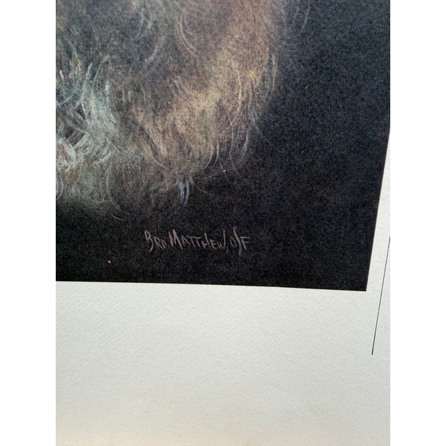 Folk Art Vintage Folk Art Lithograph by Brother Matthew Entitles “Wisdom” For Sale - Image 3 of 4