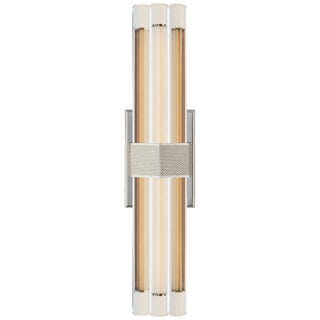 Lauren Rottet for Visual Comfort Signature Fascio 18" Sconce in Polished Nickel with Crystal For Sale