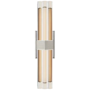 Lauren Rottet for Visual Comfort Signature Fascio 18" Sconce in Polished Nickel with Crystal