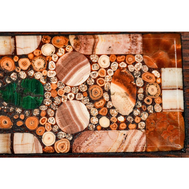 Magnificent Antique Grand Tour Inlaid Specimen Stone Pietra Dura Box Home Decor For Sale In New York - Image 6 of 14