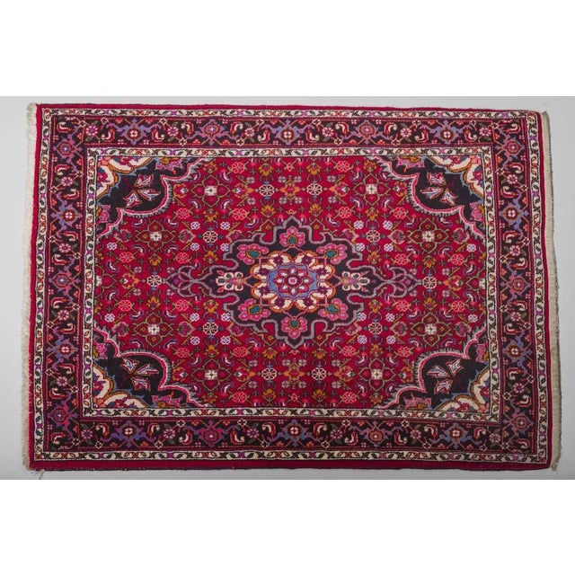 Mid-Century Red Bidjar Rug, 1960s For Sale - Image 6 of 6