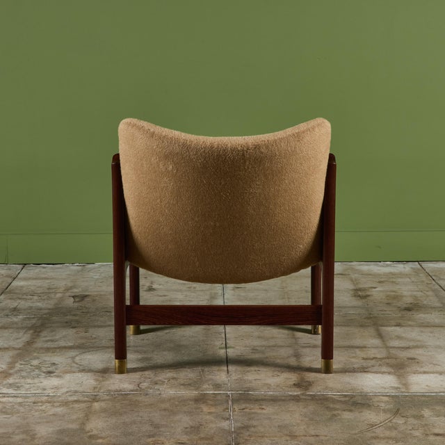 Wood Ib Kofod Larsen Slipper Chair From the Megiddo Collection For Sale - Image 7 of 15
