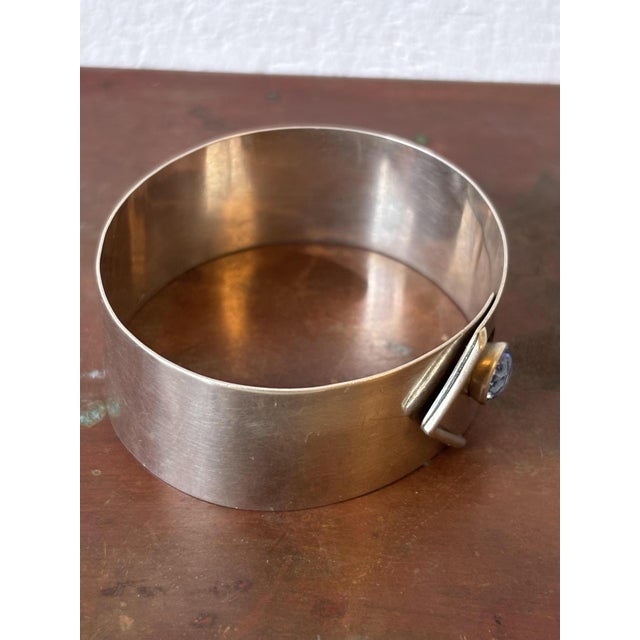 1930s Art Deco 935 Silver Bangle with Laurin Hallmark by Eugen Dettinger Pforzheim, Germany, 1930s For Sale - Image 5 of 12