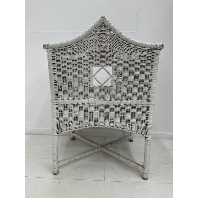 Wood Vienna Secession Wicker Armchair, Austria, 1905 For Sale - Image 7 of 11
