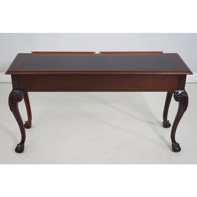 Thomasville Mahogany Ball & Claw Console Table For Sale - Image 16 of 18