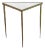 NOIR Comet Triangle Side Table in Stone and Metal with Brass Finish - Large For Sale