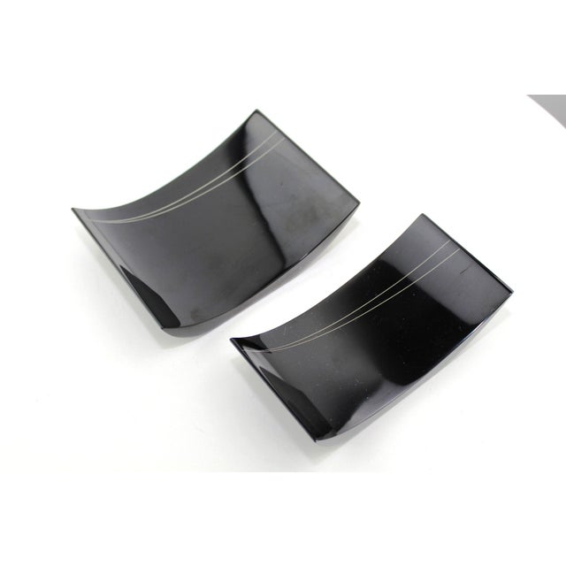 Black Smoking Set in Bakelite, 1940s, Set of 8 For Sale - Image 8 of 14