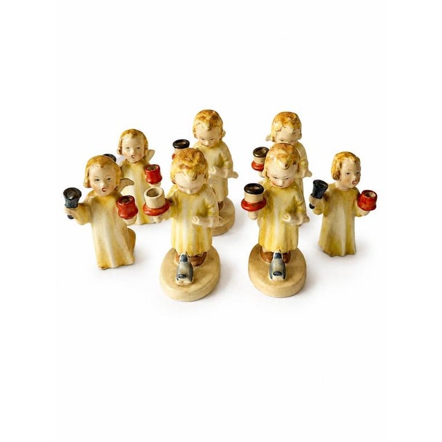 Porcelain Angels Figurine by Maria Spotl, Set of 7 For Sale - Image 6 of 6