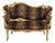 Vintage Leopard Print Gold Leaf Settee Sofa Loveseat For Sale