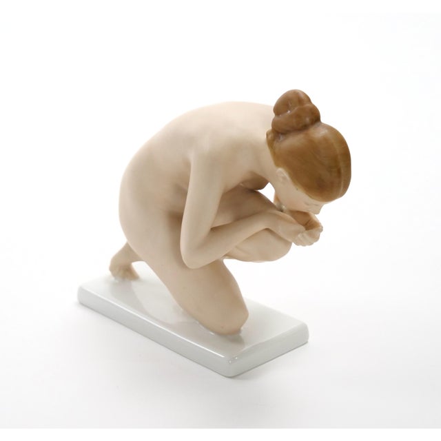 Early 20th Century German Rosenthal Porcelain “The Drinker” by Ernst Wenck For Sale - Image 4 of 9