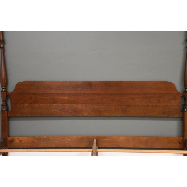 Wood 1980s Cherry King Bed by Pennsylvania House For Sale - Image 7 of 10