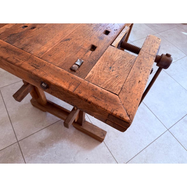 Antique German Workbench, 1890s For Sale - Image 10 of 16