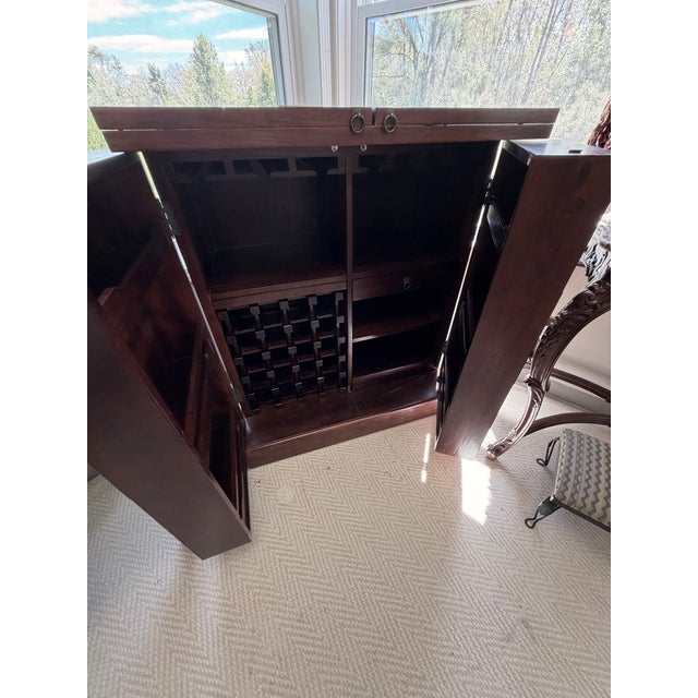 Asian Flip-Top Bar Cabinet For Sale - Image 11 of 15