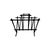 Mid 20th Century Magazine Holder Metal Black Faux Bamboo Rack v Shape Vintage MCM Decor For Sale - Image 5 of 7