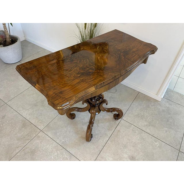 Wood Vintage Wilhelminian Game Table For Sale - Image 7 of 18