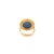 Metal Lapis Lazuli Cocktail Ring With Diamonds Size 7 in 14k Yellow Gold For Sale - Image 7 of 10
