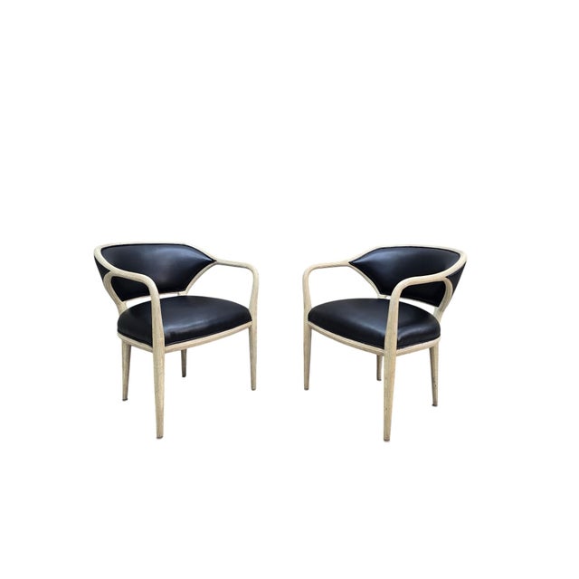 Metal Late 20th Century Modern Contemporary Textured Barrel Back Dining Armchairs – 4 For Sale - Image 7 of 10