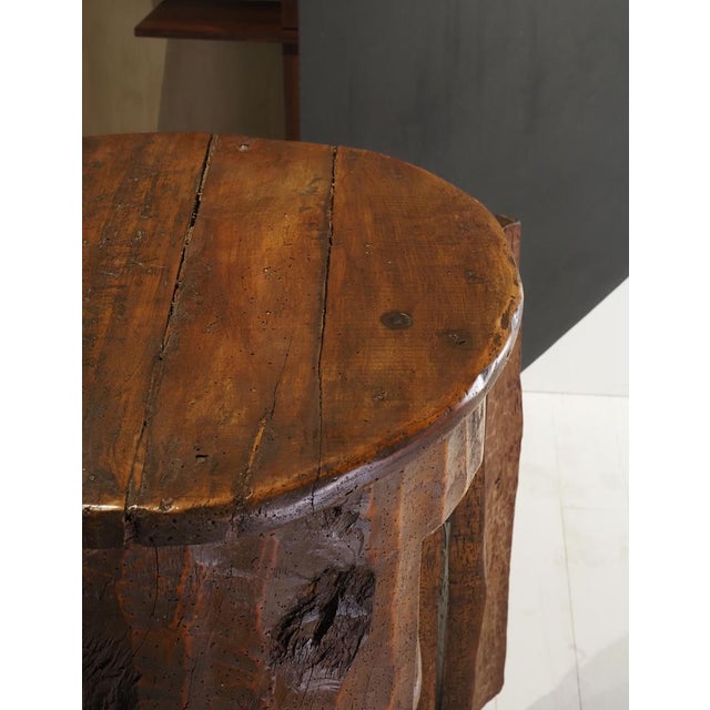 Primitive Folk Art Cabinet Tree Trunk, 1900s For Sale - Image 16 of 17