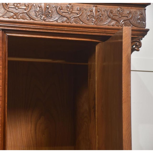 Beige Antique Four-Door Mahogany Wardrobe, 1800s For Sale - Image 8 of 18