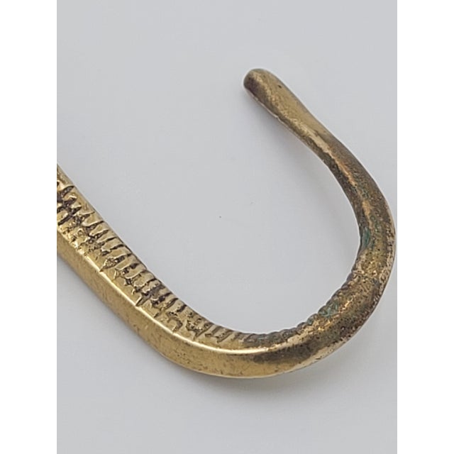 Brass Mid 20th Century Solid Brass Lizard Wall Hook For Sale - Image 8 of 11
