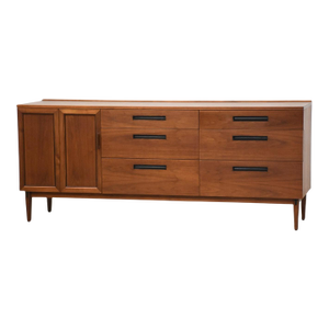 1960s Kipp Stewart for Directional by Calvin Walnut Dresser Credenza