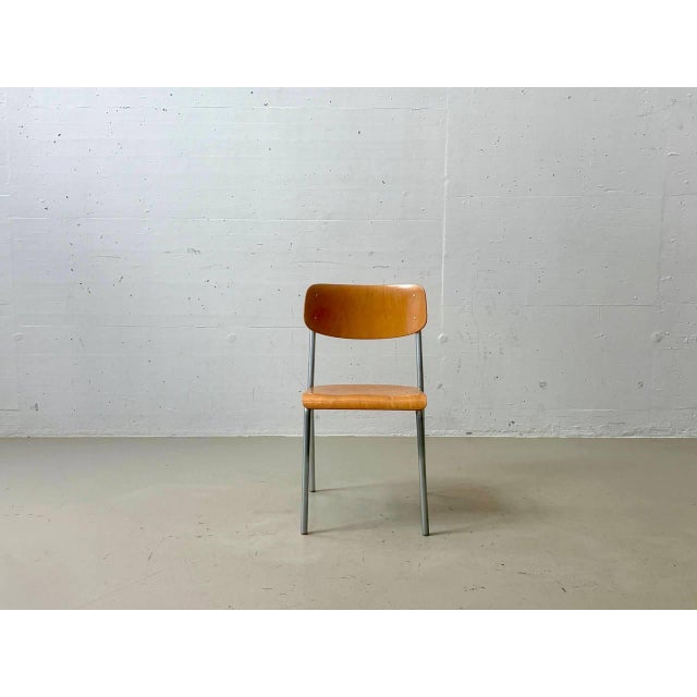 Vintage Stacking Chair in Plywood and Tubular Steel, 1970s For Sale - Image 11 of 18