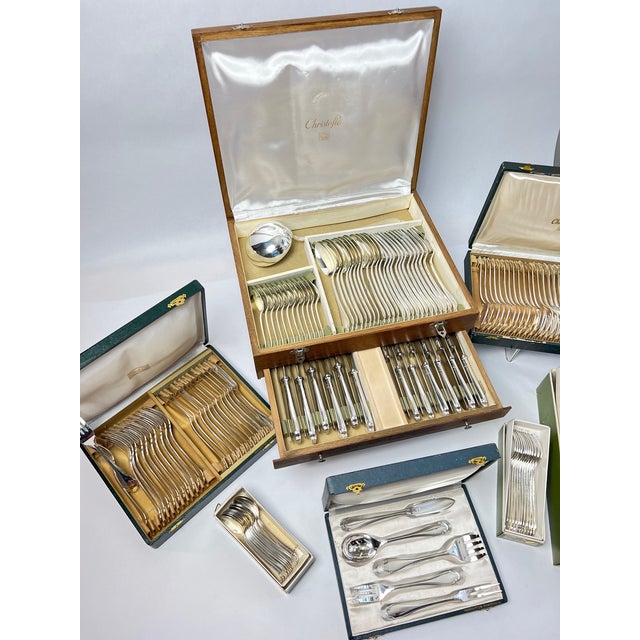 Vintage Cutlery Set from Christofle, 1960s, Set of 144 For Sale - Image 4 of 18