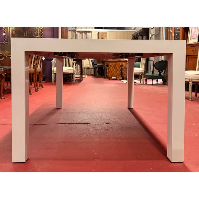 Mid-Century Modern Milo Baughman for Coggin White Parson's Table. For Sale - Image 3 of 6