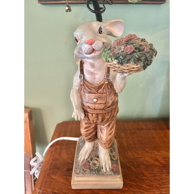 Farmhouse Late 20th Century Bunny Rabbit Lamp in the Style of Henri Chrisdon For Sale - Image 3 of 12