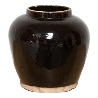 Brown Glaze Martaban Pot-Mandalay For Sale