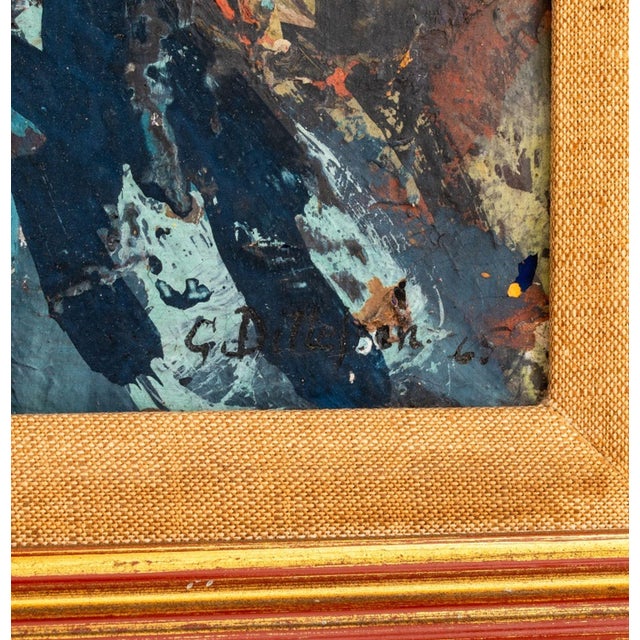 Paint Gunnar Ditlefsen Expressionist Oil on Panel, 1965 For Sale - Image 7 of 9