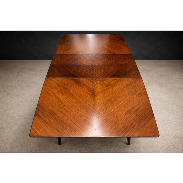 Brown 3 in 1 Extendable Dining Table in Caviuna Hardwood, Brazil, 1960s For Sale - Image 8 of 11