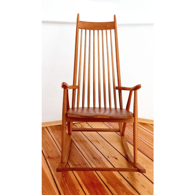 Vintage Rocking Chair from Drevopodnik Holesov, Czechoslovakia, 1960s For Sale - Image 11 of 14
