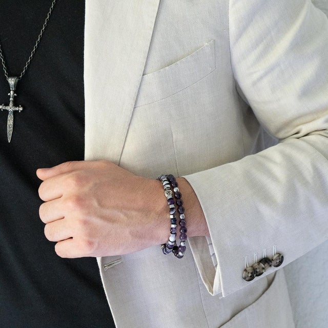 The Spiritual Calming Amethyst Bracelet is a beautiful and soothing handmade accessory designed to promote tranquility,...