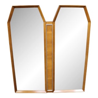 American of Martinsville Walnut Double Mirror For Sale