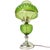 Mid-Century Modern Vintage 1960s Green Glass Hurricane Table Lamp For Sale - Image 3 of 3