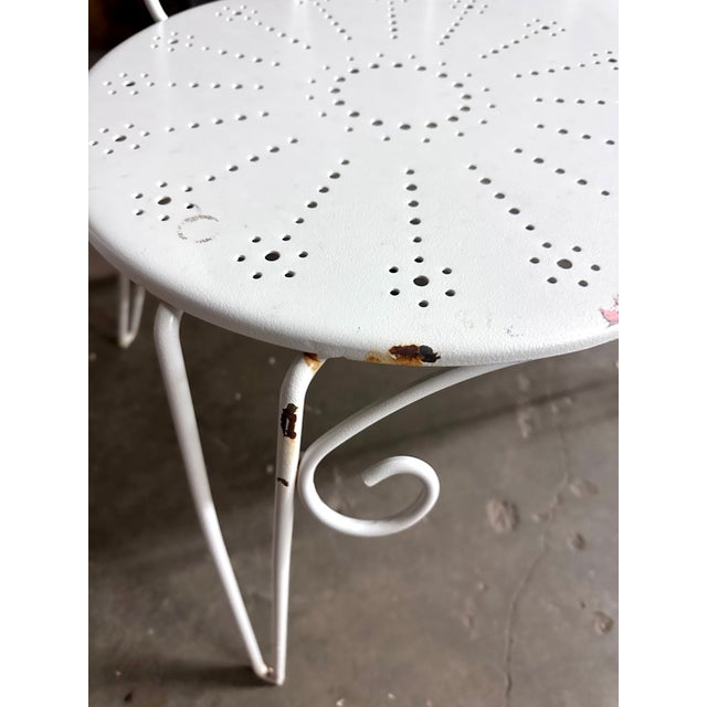 Mid 20th Century Painted Wrought Iron Scrolled Garden Benches, a Pair For Sale - Image 10 of 16