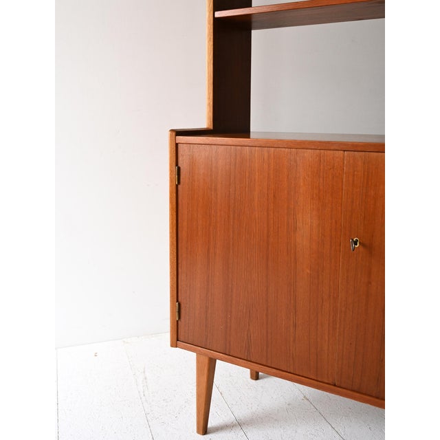 Scandinavian Bookcase with Doors and Shelves, 1960s For Sale - Image 6 of 8